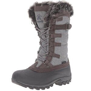 MADE IN CANADA New KAMIK Womens Winter Snow Boots - Grey & Black , Size 6 U.S.